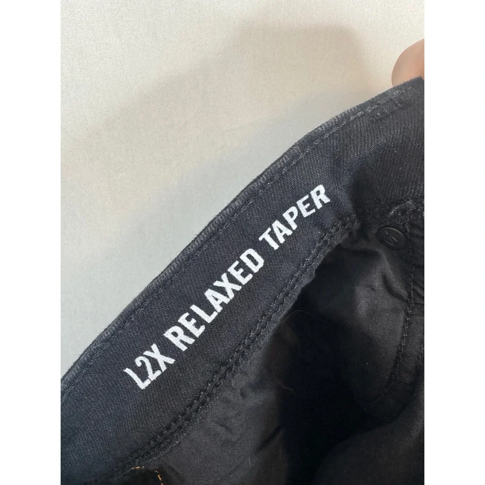DU/ER L2X Relaxed Taper Performance Denim Jeans Black 36x32 COOLMAX